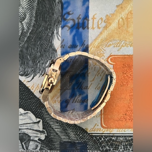 Men’s Luxury Steel Automatic Watch Rose Gold White Dial Nautilus Style 41mm - Picture 3 of 5